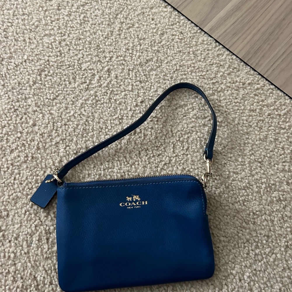 Coach Blue Wristlet